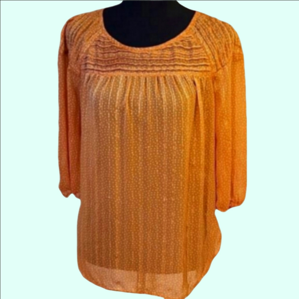 Sheer long-sleeved women's top. Delicate. Lauren Conrad. Size S.